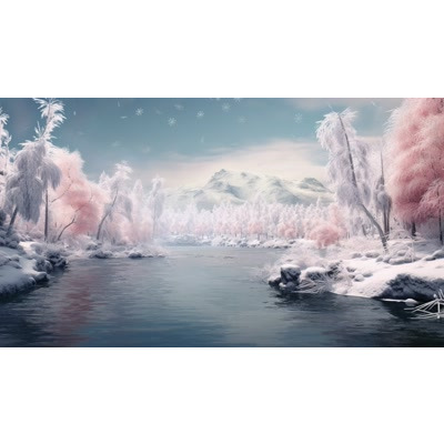 A Winter Snow Forest Video Background motion graphic preview.