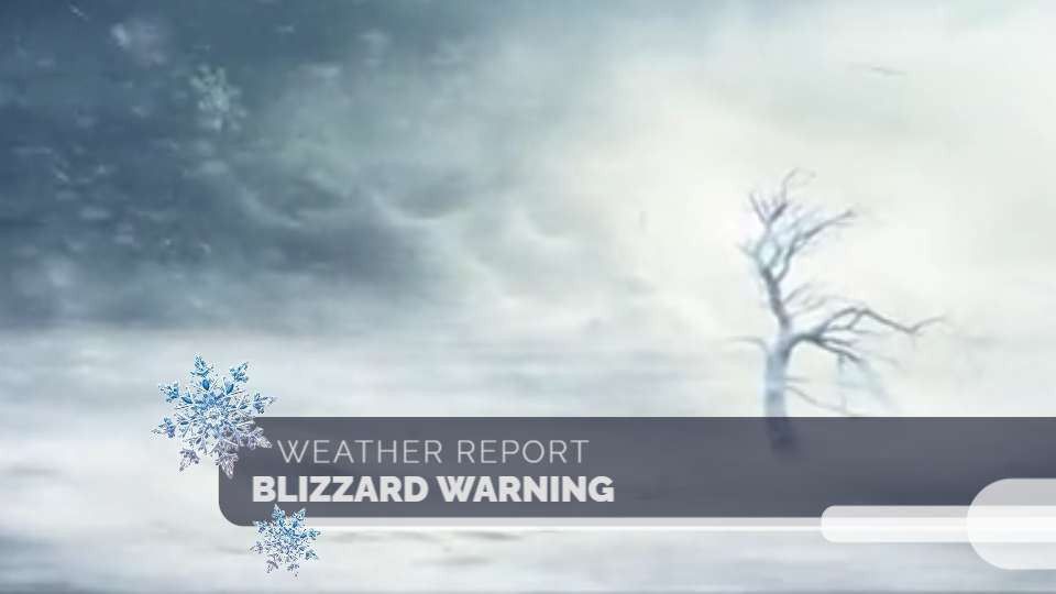 Winter Storm Blizzard Video motion graphic preview.