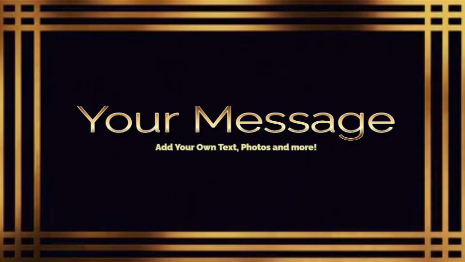 Golden Outline Video motion graphic preview.