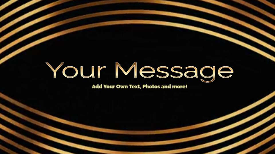 Curved Gold Lines Border Video motion graphic preview.