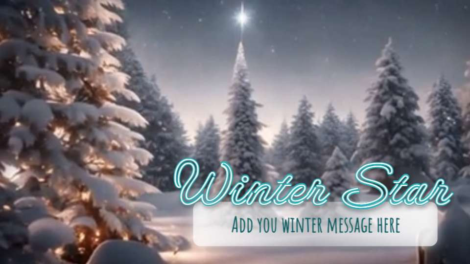 Winter Christmas Star Video motion graphic preview.