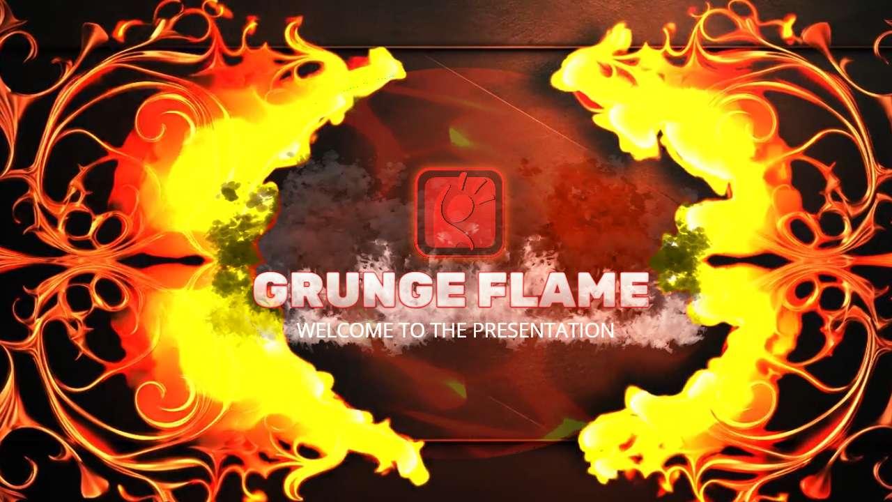 Flaming Metal Border Video motion graphic preview.
