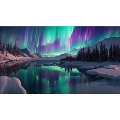 Northern Lights Video motion graphic preview.