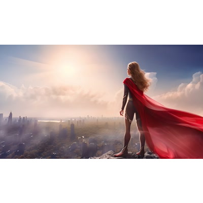 Superhero Keeping Watch Motion Video motion graphic preview.