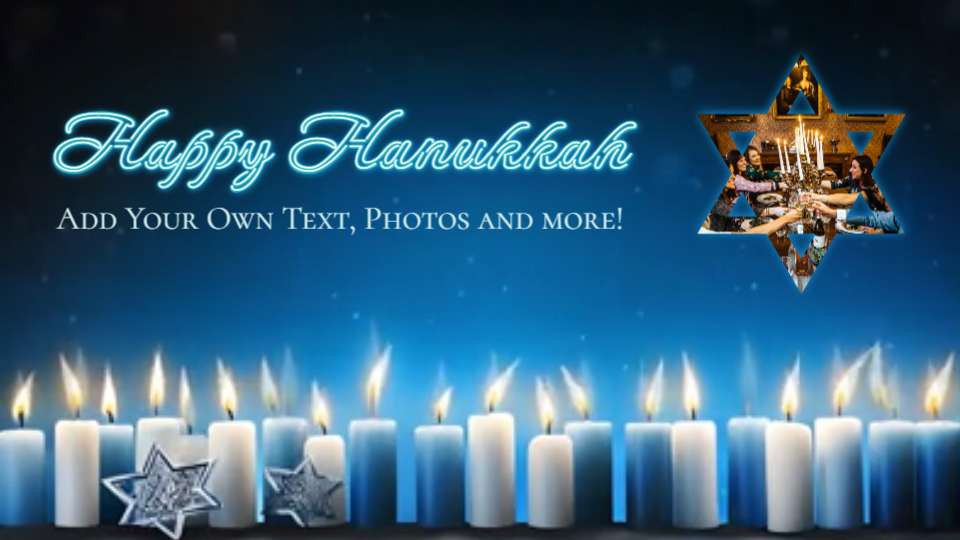 Hanukkah Candles Video motion graphic preview.