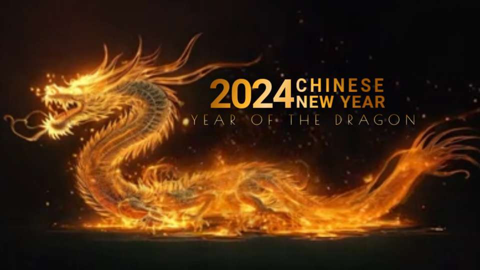 Chinese New Year Dragon Video motion graphic preview.