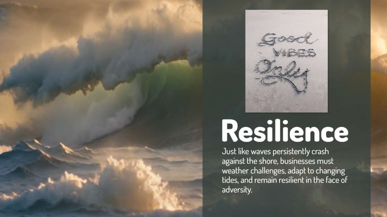 A Crashing Ocean Wave Video motion graphic preview.