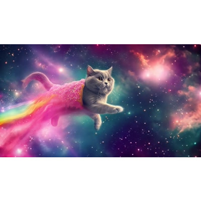 Nyan Cat In Space motion graphic preview.