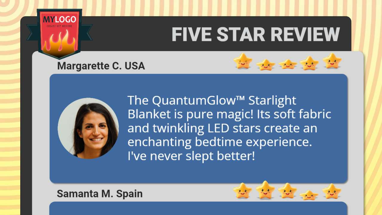 Five Star Review - Editable Video Template motion graphic preview.