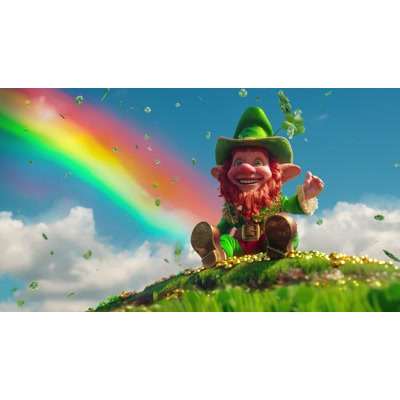 Leprechaun By A Rainbow Video motion graphic preview.