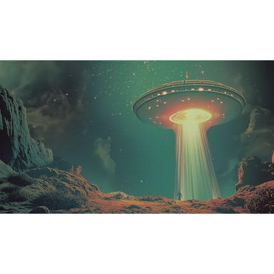 Old Sci-Fi Movie Clip Video motion graphic preview.