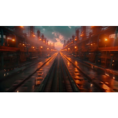 Factory Railroad Motion Video motion graphic preview.