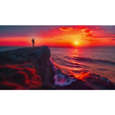 Ocean Vista Sunset Video motion graphic preview.