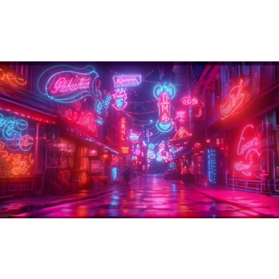 Neon Street Motion Video motion graphic preview.