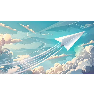Paper Airplane Flight Video motion graphic preview.