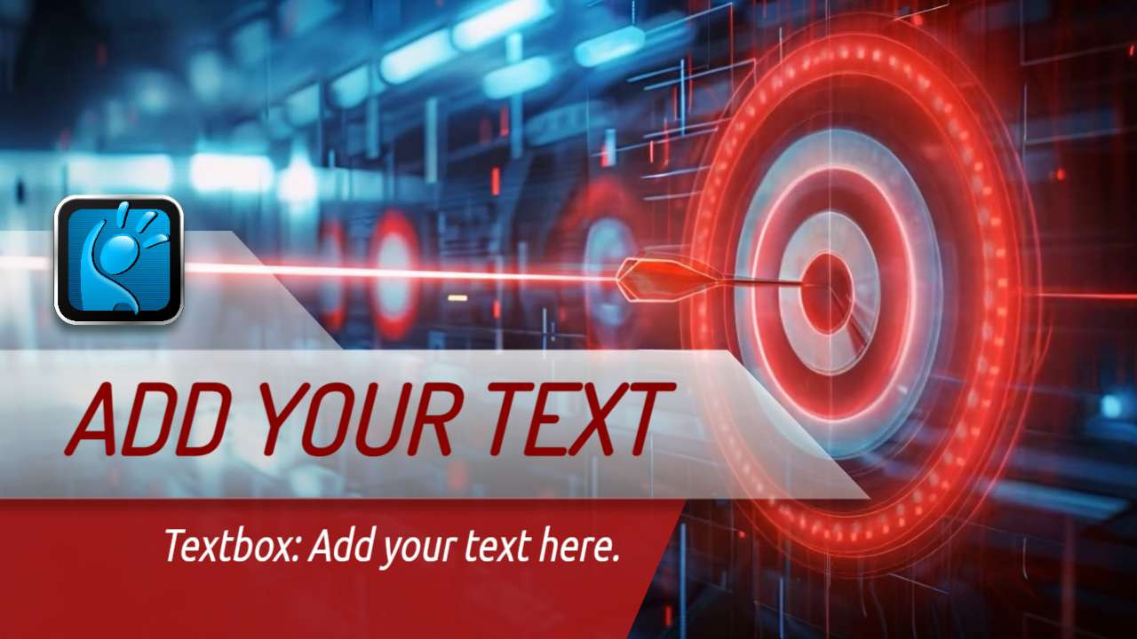 Digital Target Arrow Bullseye Video motion graphic preview.