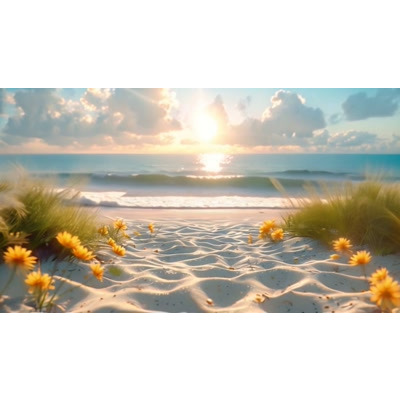 Summer Beach Waves Video motion graphic preview.