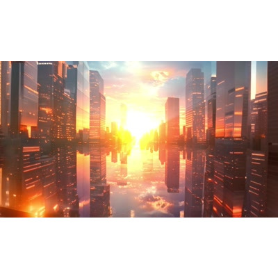 Future Cityscape Motion Video motion graphic preview.