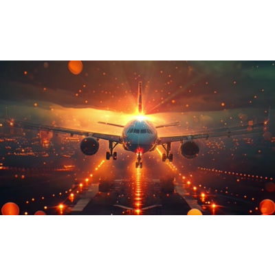 Jet Airliner Takeoff Motion Video motion graphic preview.