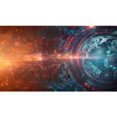 Digital Earth Interface Video motion graphic preview.