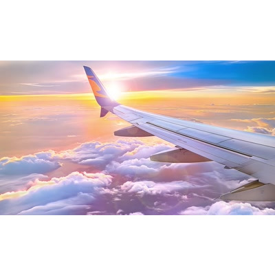 Airplane Window View Video motion graphic preview.