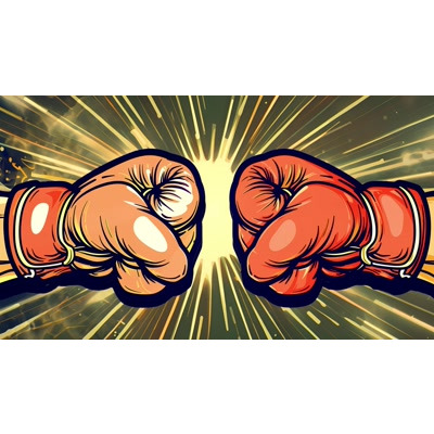 Boxing Glove Faceoff Motion Video motion graphic preview.