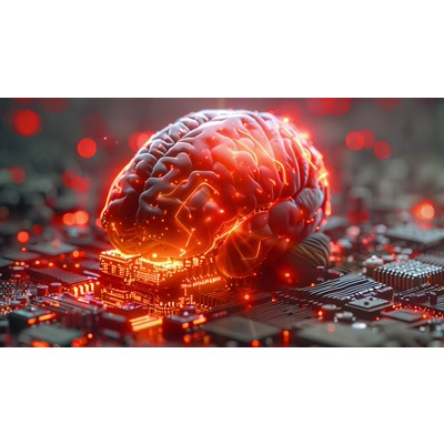 AI Digital Brain Motion Video motion graphic preview.