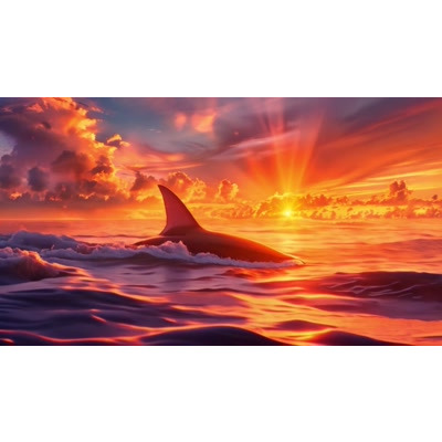 Shark In The Water Motion Video motion graphic preview.