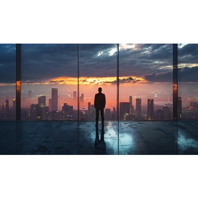 Business City Cloudscape Video motion graphic preview.