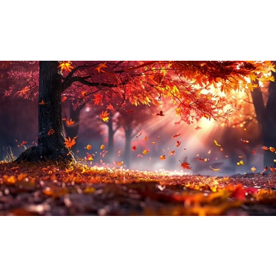 Fall Leaves Frozen in Time Video motion graphic preview.