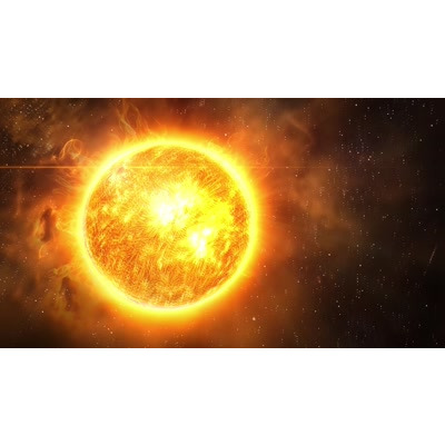 Fiery Sun Solar Flares Video motion graphic preview.