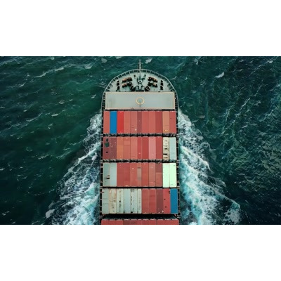 Cargo Ship Voyage Video motion graphic preview.