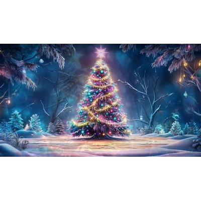 Christmas Tree Wonderland Motion Video motion graphic preview.