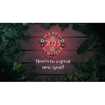 New Year Neon Sign Video motion graphic preview.