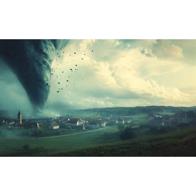 Tornado Video for Emergency and Weather Presentations motion graphic preview.