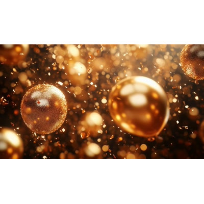 Falling Golden Confetti – Celebration Video Background motion graphic preview.