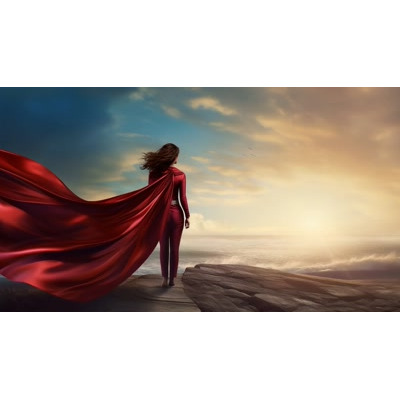 Businesswoman Superhero – Empowerment Video Background motion graphic preview.