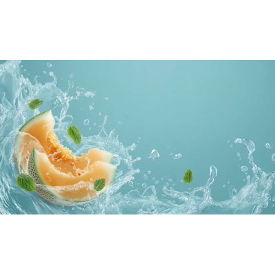 A Video Background of a Splashing Melon motion graphic preview.