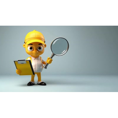 A Video Background of a Character Exploring with Magnify Glass motion graphic preview.