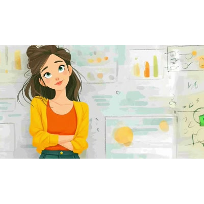 A Video Background of a Businesswoman Pondering of Plans motion graphic preview.