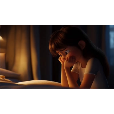 Emotional Girl Crying Video motion graphic preview.