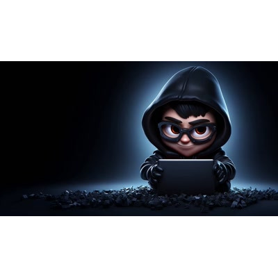 Young Kid Hacker Video Background motion graphic preview.