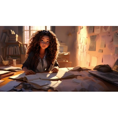 A Video of a Student Studying Focus motion graphic preview.