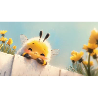 A Video of a Friendly Honey Bee motion graphic preview.