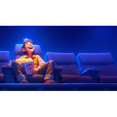A Video Background of Movie Night Fun motion graphic preview.