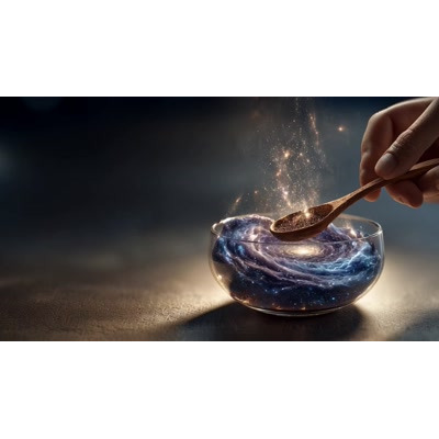 Cosmic Glass Creation motion graphic preview.
