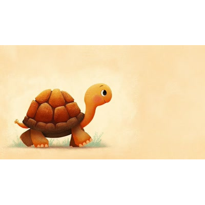A Video of a Illustrated Turtle Walking motion graphic preview.